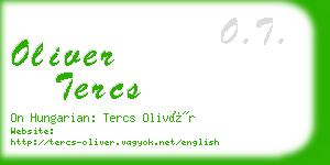 oliver tercs business card